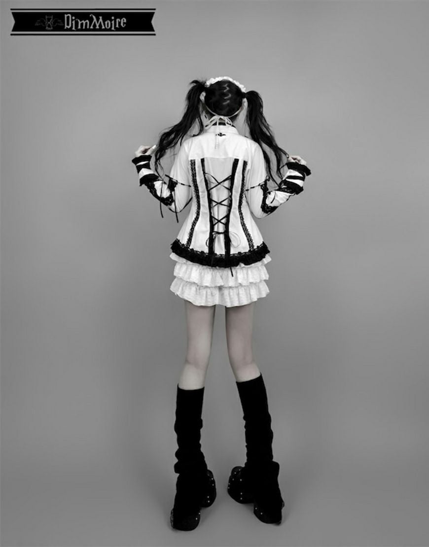 DimMoire【ディムモアール】フリルミニスカパン White DimMoire【ディムモアール】フリルミニスカパン/Black