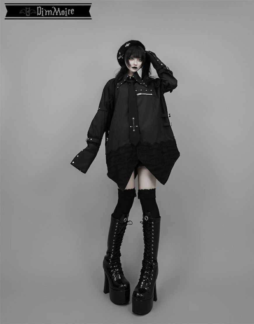 DimMoire【ディムモアール】Gothic学園ボンテ―ジシャツ/Black