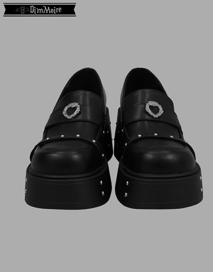 DimMoire【ディムモアール】HeartCoreスタッズローファー/Black