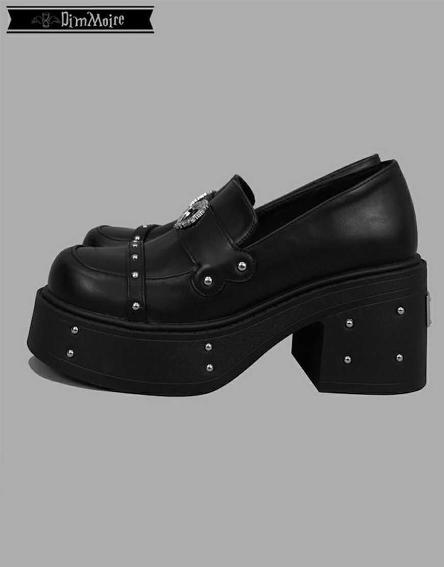 DimMoire【ディムモアール】HeartCoreスタッズローファー/Black