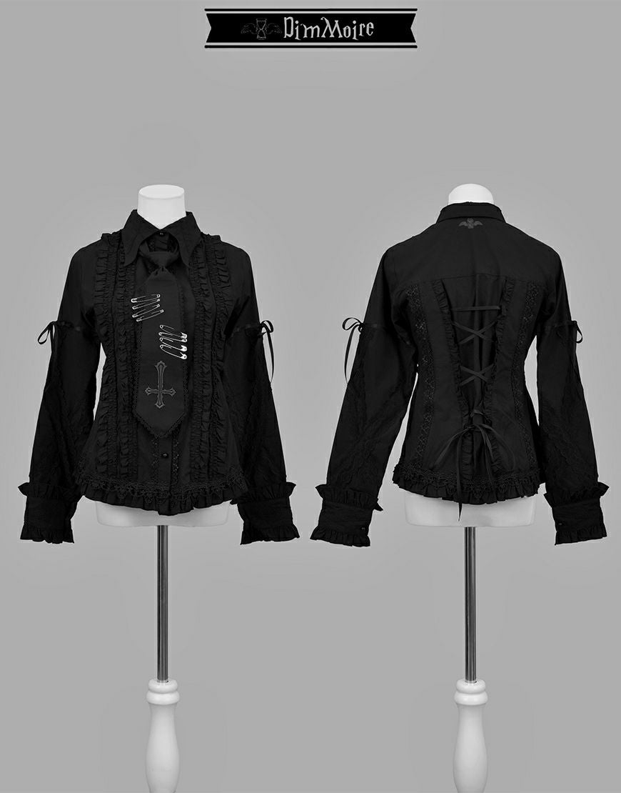 DimMoire【ディムモアール】Gothic学園ブラウス/Black