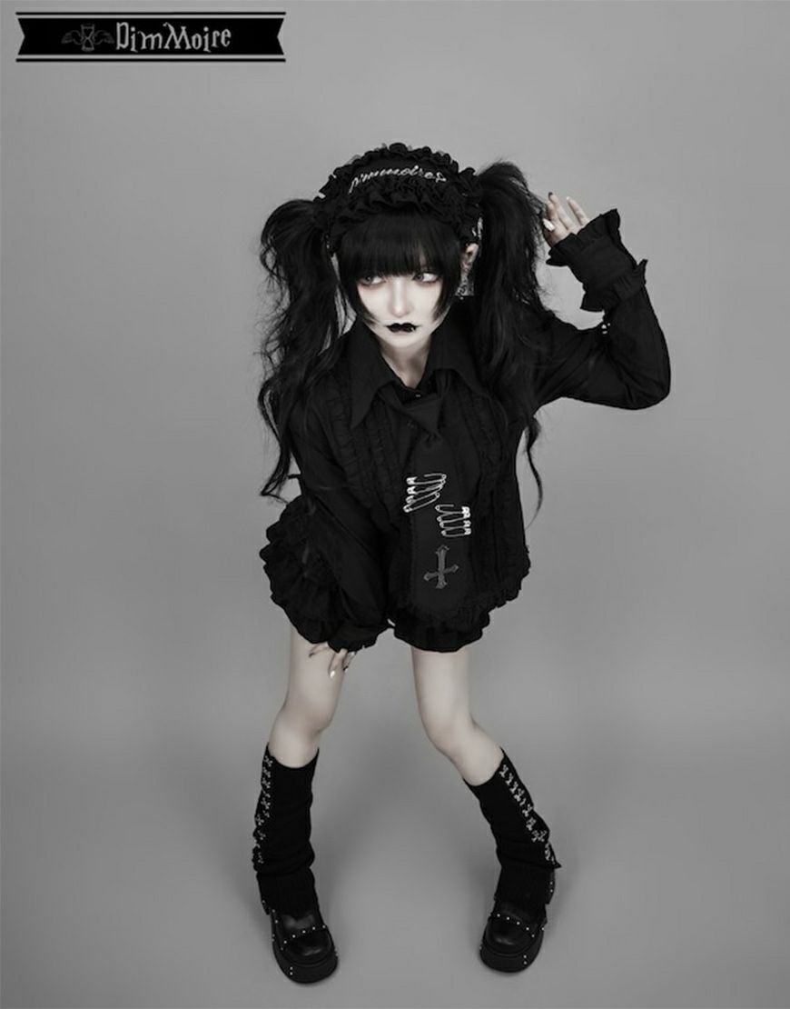 DimMoire【ディムモアール】Gothic学園ブラウス/Black