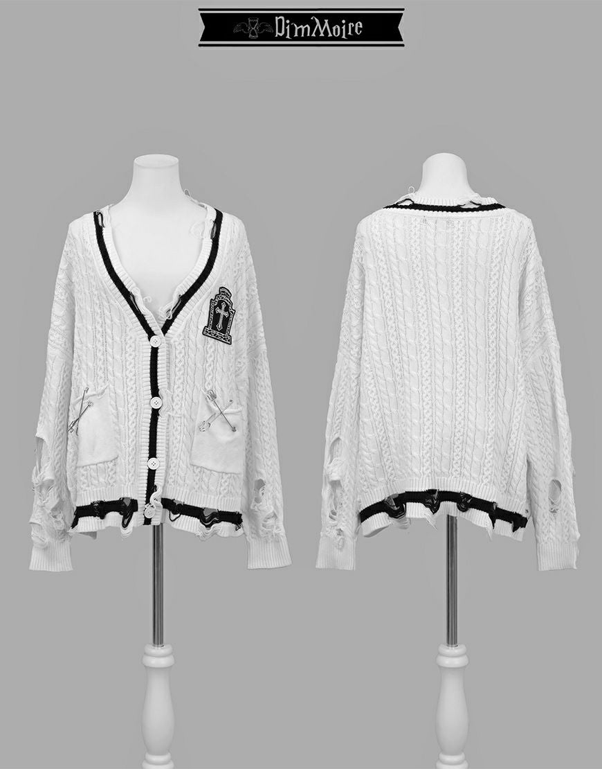 DimMoire【ディムモアール】Gothi学園カーディガン/White