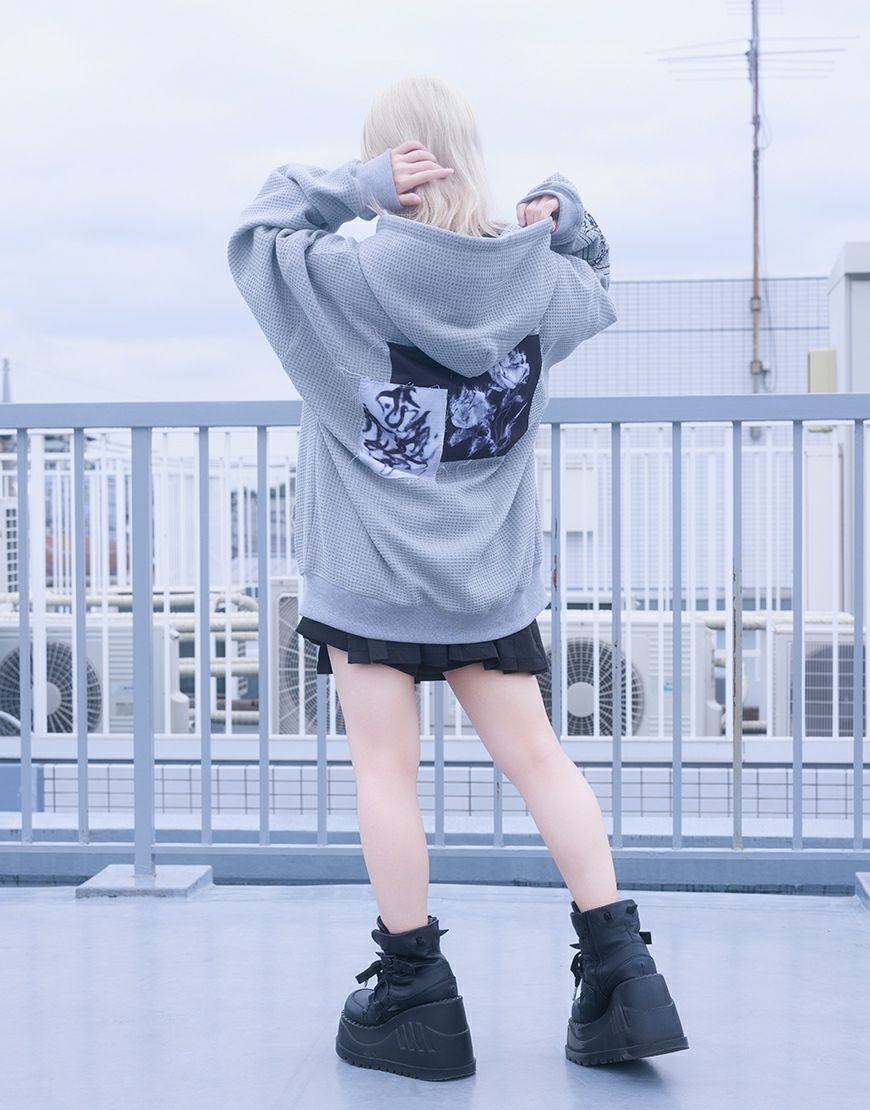AdaNous【アダナス】waffle zipup parker/全2色