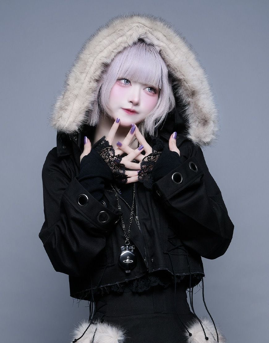 DimMoire【ディムモアール】Messy Bonesベロアスカジャン/Black