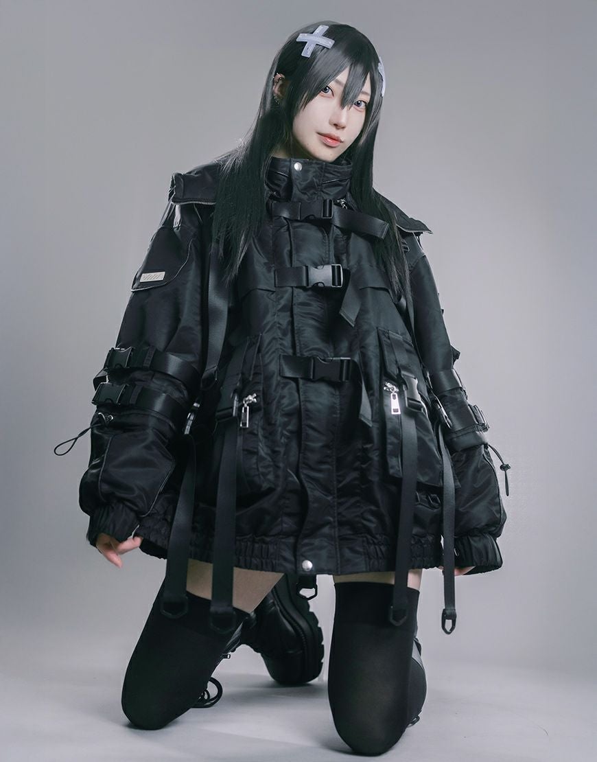 DimMoire【ディムモアール】Messy Bonesベロアスカジャン/Black