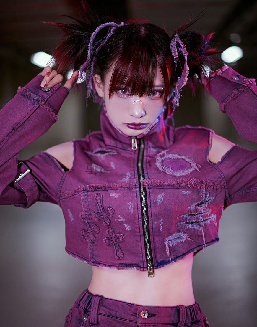 Grrr the Lipper【ガルルザリッパー】ケロイドデニム-肋骨-/全2色