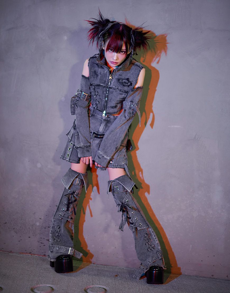 Grrr the Lipper【ガルルザリッパー】ケロイドデニム-脛骨-/全2色