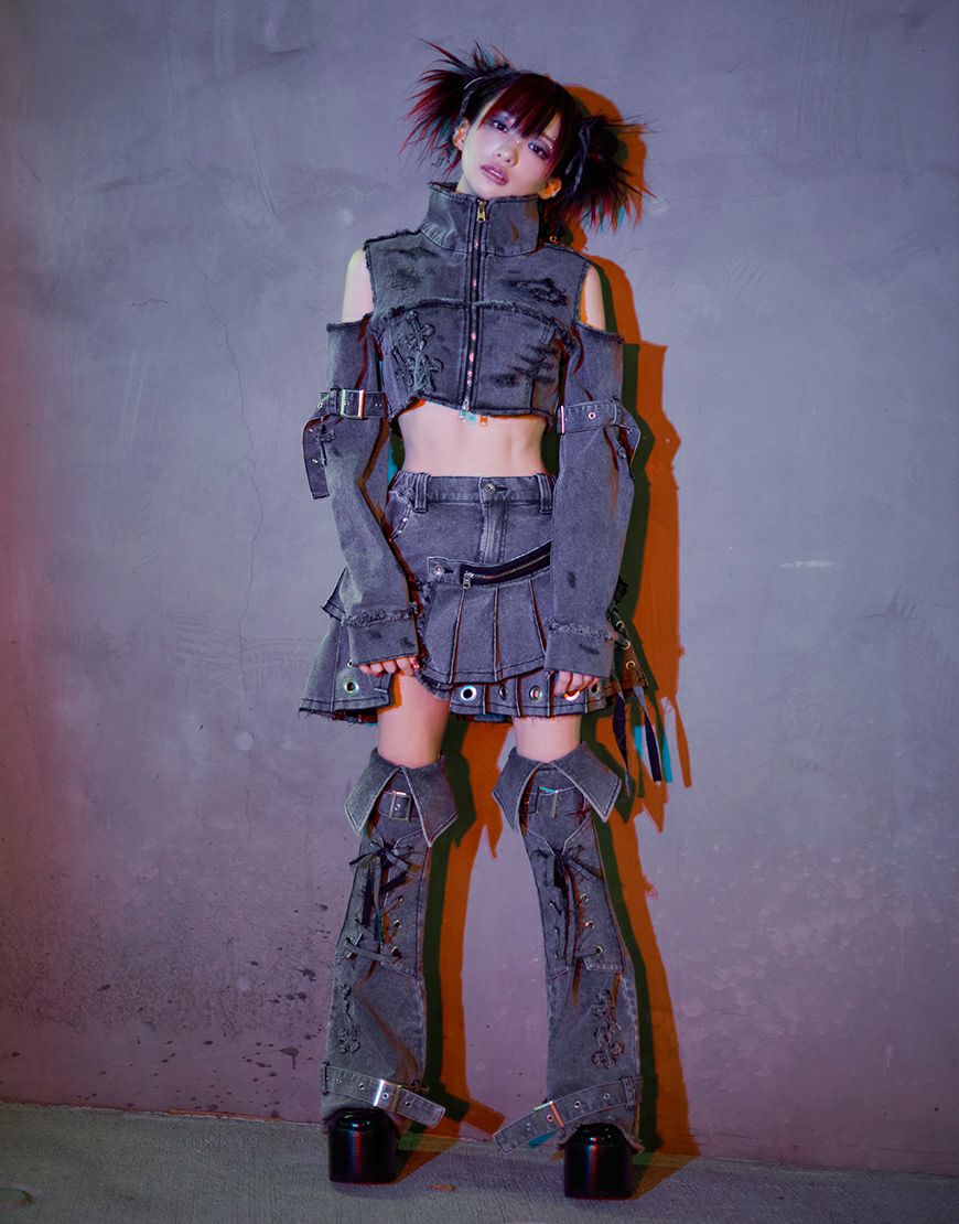 Grrr the Lipper【ガルルザリッパー】ケロイドデニム-脛骨-/全2色