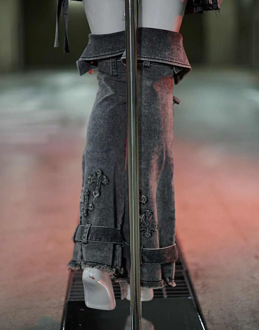 Grrr the Lipper【ガルルザリッパー】ケロイドデニム-脛骨-/全2色