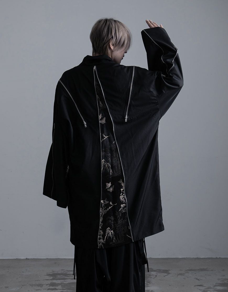 ILILIL ときわた ねむる コラボ レースアップ ジャケット ililil【イルイルイル】ililil × Reg motif Zip-up hoodie/全1色