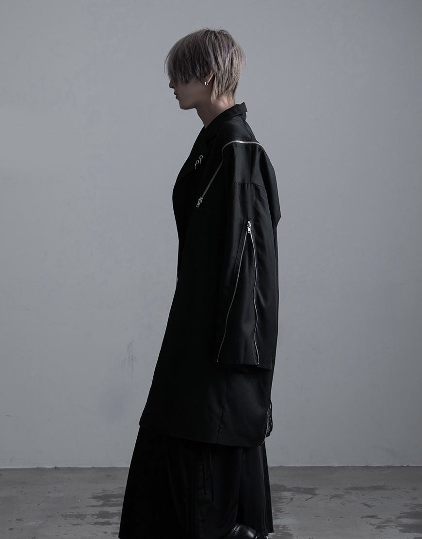 ILILIL ときわた ねむる コラボ レースアップ ジャケット ililil【イルイルイル】ililil × Reg motif Zip-up hoodie/全1色