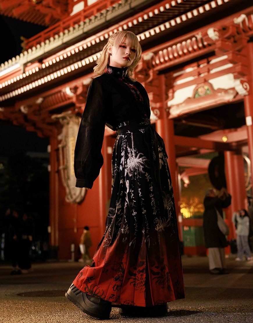 AdaNous【アダナス】曼珠沙華 巻きスカート/全2色