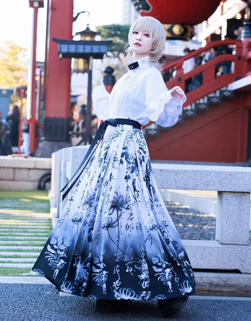 AdaNous【アダナス】曼珠沙華 巻きスカート/全2色