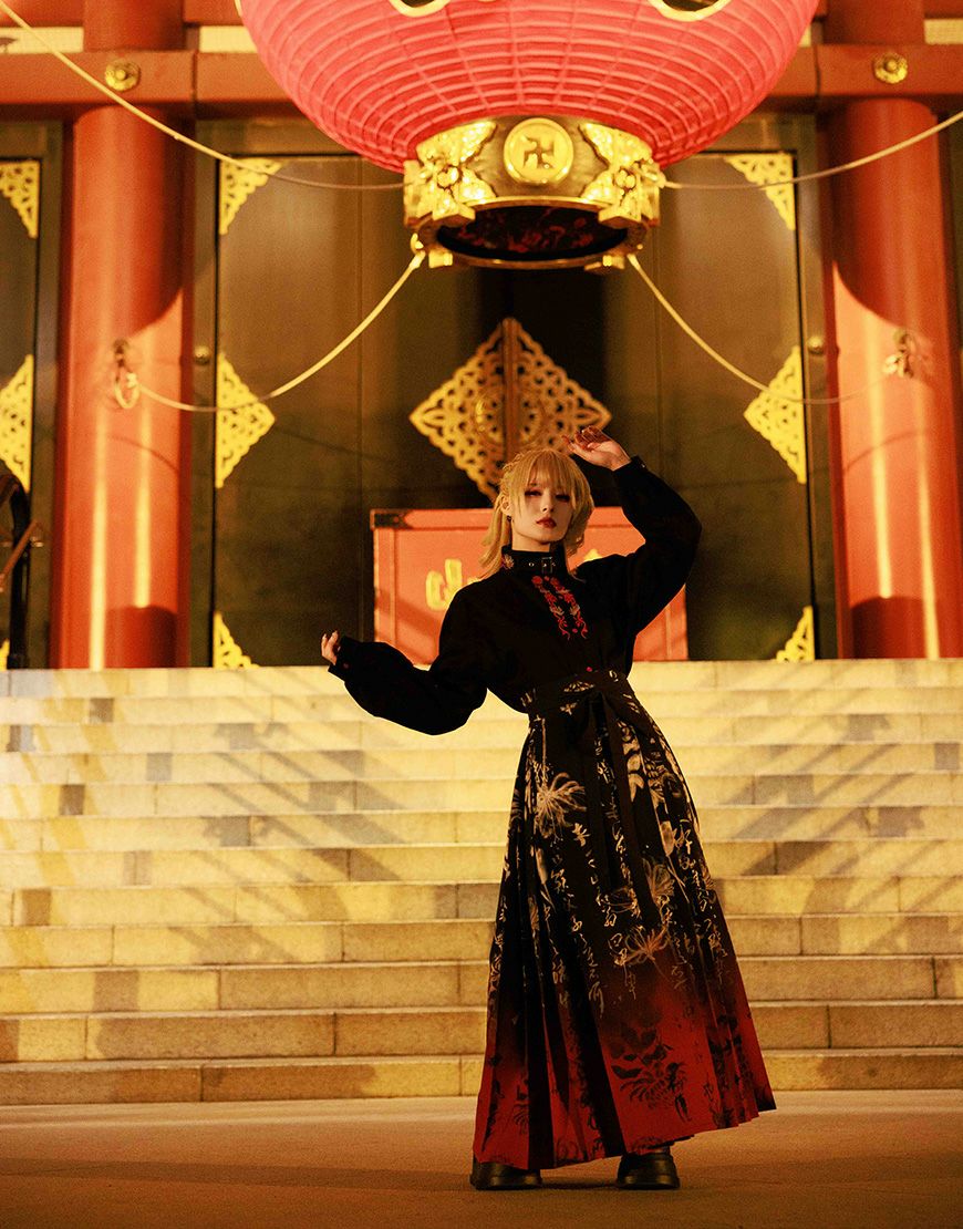 AdaNous【アダナス】曼珠沙華 巻きスカート/全2色