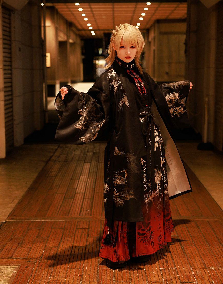 AdaNous【アダナス】曼珠沙華 巻きスカート/全2色