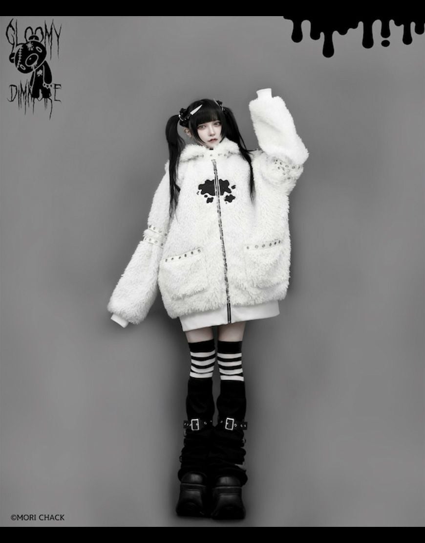 DimMoire【ディムモアール】GLOOMY×DimMoire グル～ミ～ボアパーカー/White