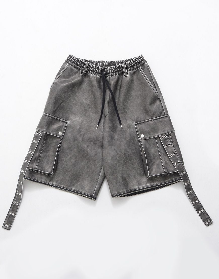 ililil【イルイルイル】2way gimmick synthetic leather cargo pants
