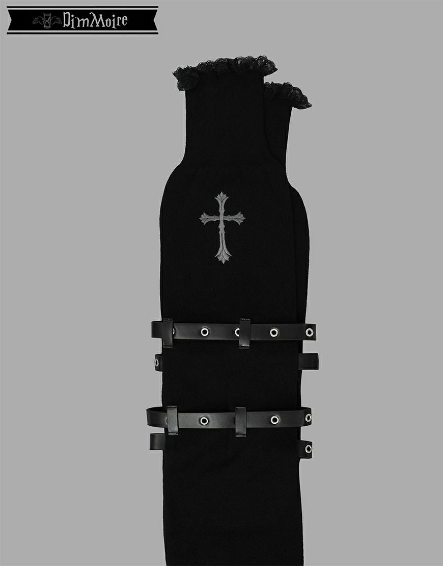DimMoire【ディムモアール】十字の誓いニーハイウォーマー/Black