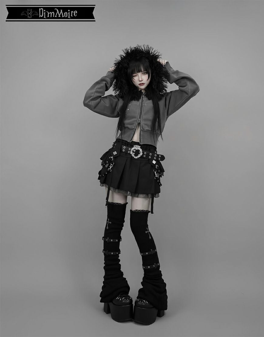 DimMoire【ディムモアール】サイドフリルミニスカート/Black