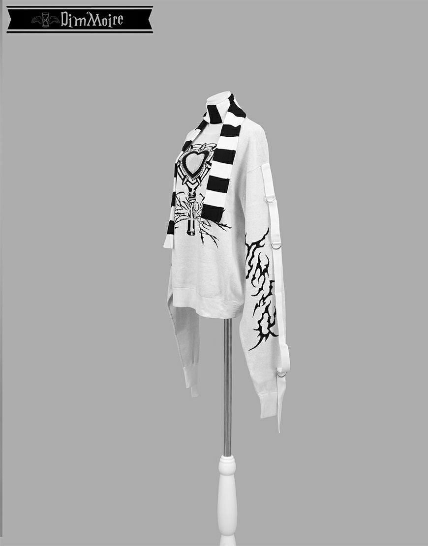 DimMoire【ディムモアール】超ロングスリーブニットII/White