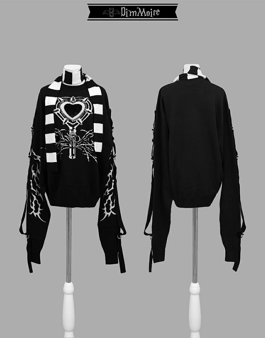 DimMoire【ディムモアール】超ロングスリーブニットII/Black