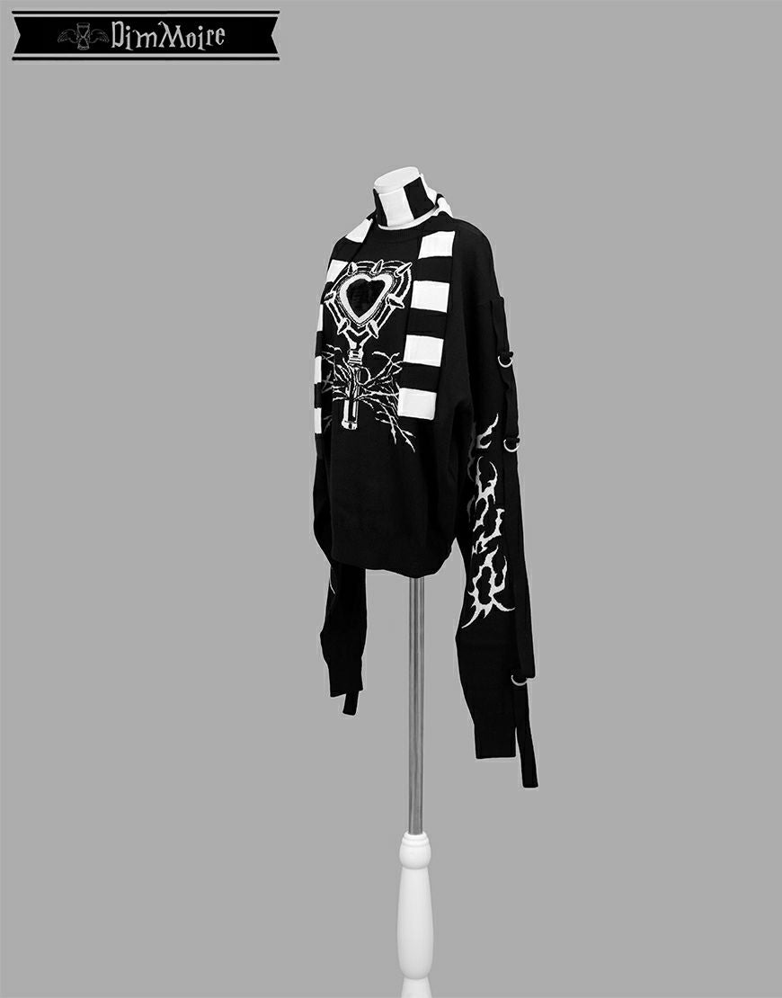 DimMoire【ディムモアール】超ロングスリーブニットII/Black