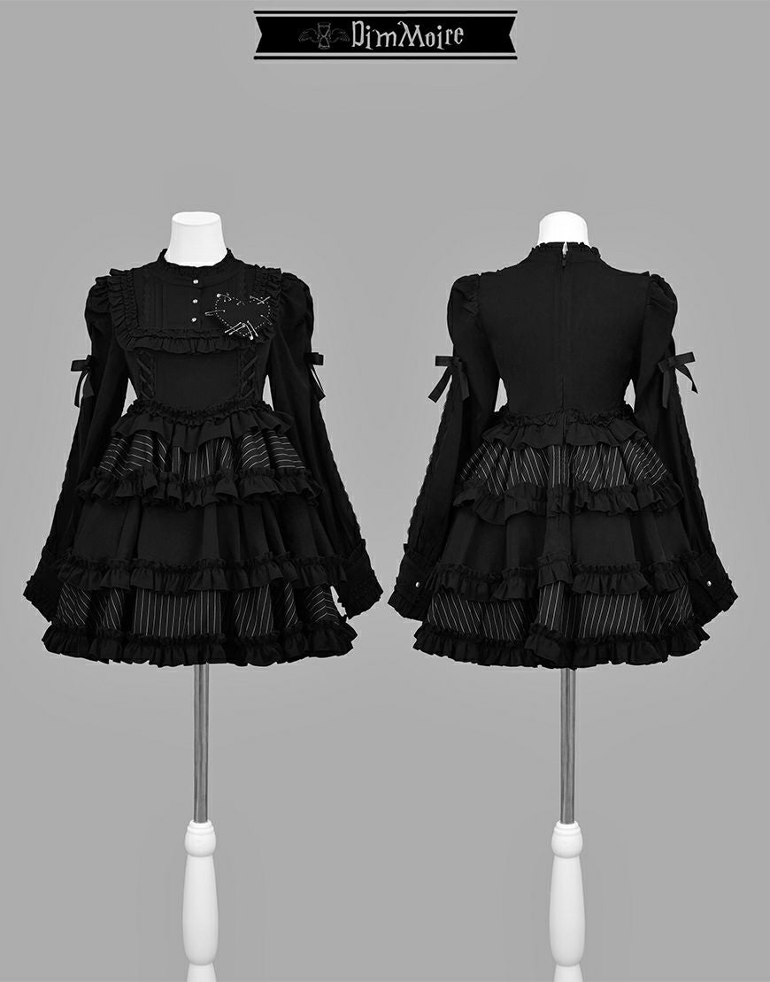 DimMoire【ディムモアール】フリルに埋もれて見る悪夢ドレス /Black