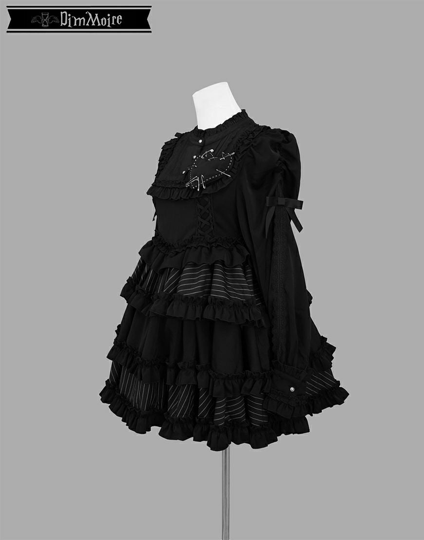 DimMoire【ディムモアール】フリルに埋もれて見る悪夢ドレス /Black