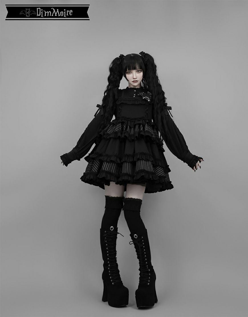 DimMoire【ディムモアール】フリルに埋もれて見る悪夢ドレス /Black