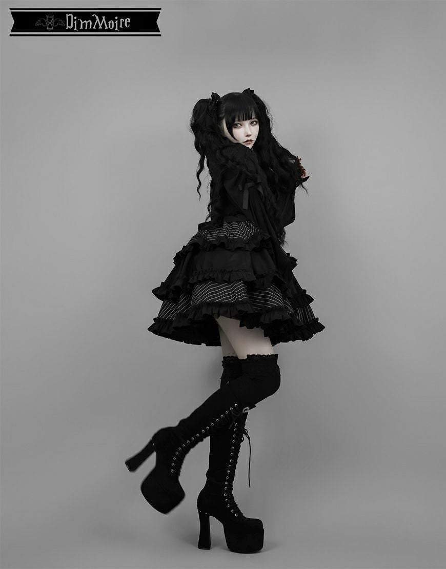 DimMoire【ディムモアール】フリルに埋もれて見る悪夢ドレス /Black