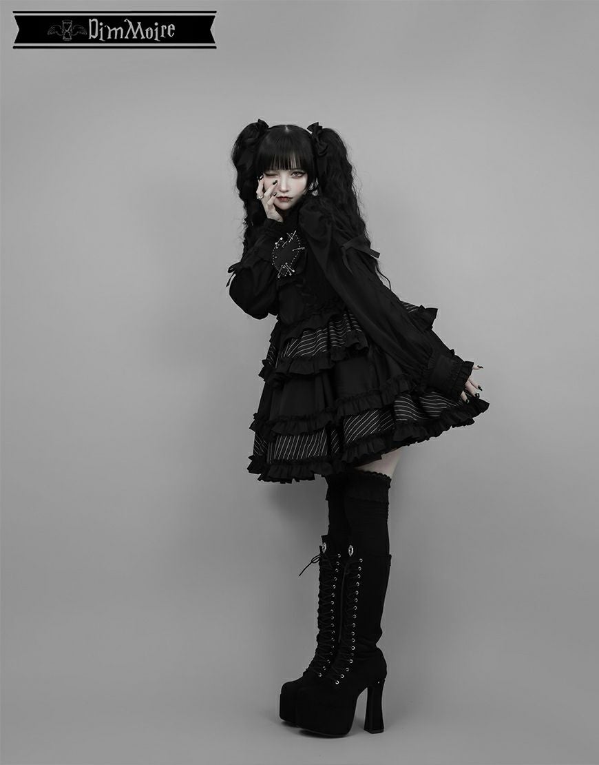 DimMoire【ディムモアール】フリルに埋もれて見る悪夢ドレス /Black