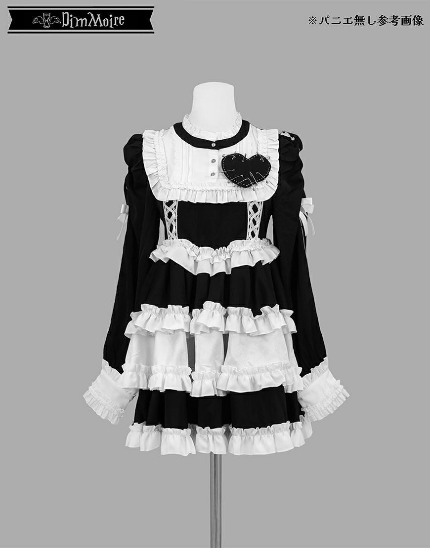 DimMoire フリルに埋もれて見る悪夢ドレス/Black×White M DimMoire【ディムモアール】フリルに埋もれて見る悪夢ドレス/Black×White