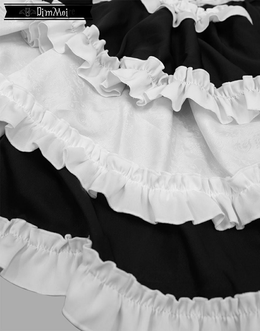 DimMoire【ディムモアール】フリルに埋もれて見る悪夢ドレス/Black×White