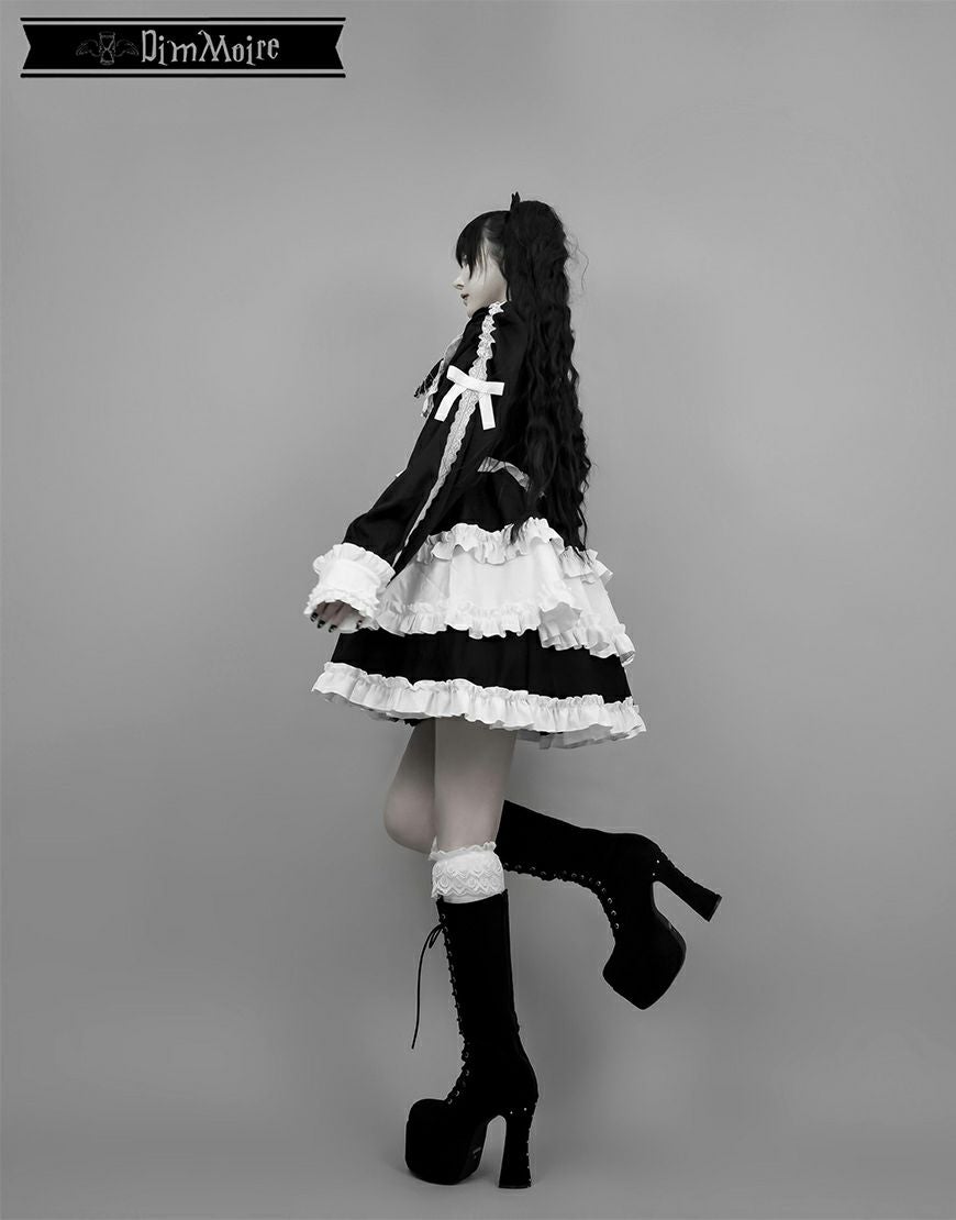 DimMoire【ディムモアール】フリルに埋もれて見る悪夢ドレス/Black×White