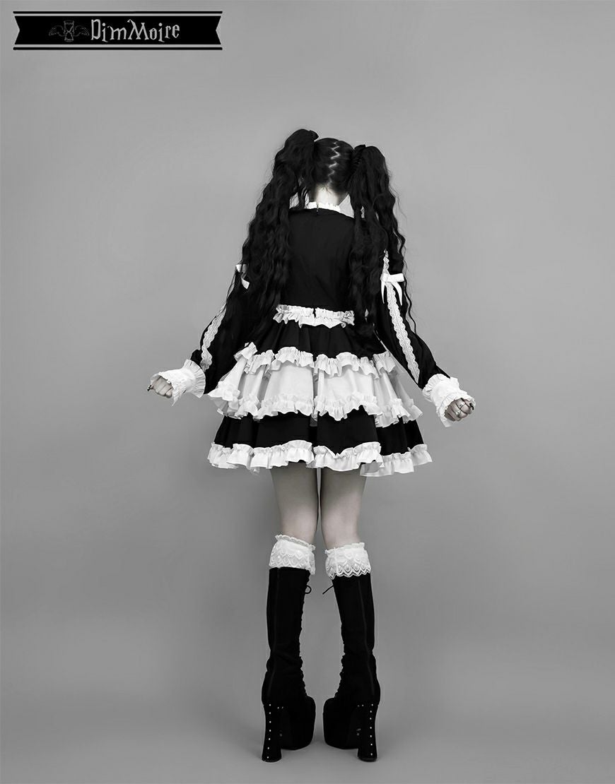 DimMoire【ディムモアール】フリルに埋もれて見る悪夢ドレス/Black×White