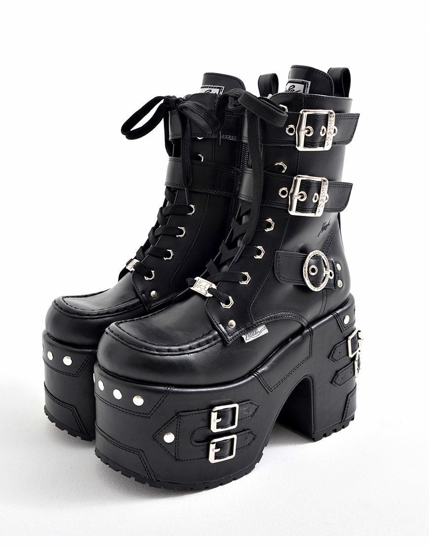 DimMoire【ディムモアール】ファー×スタッズサンダル/White