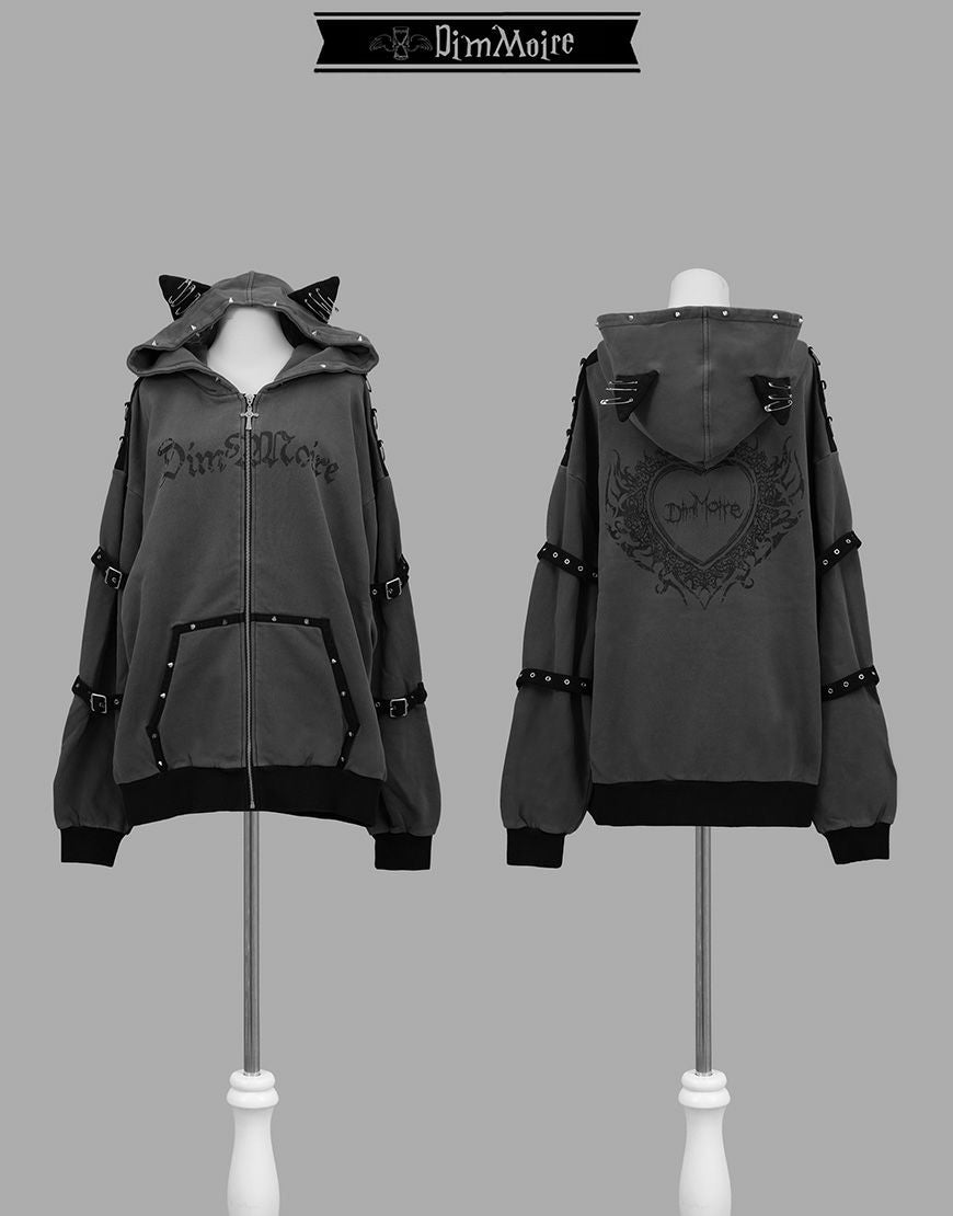 DimMoire【ディムモアール】Evil Catパーカー/Gray