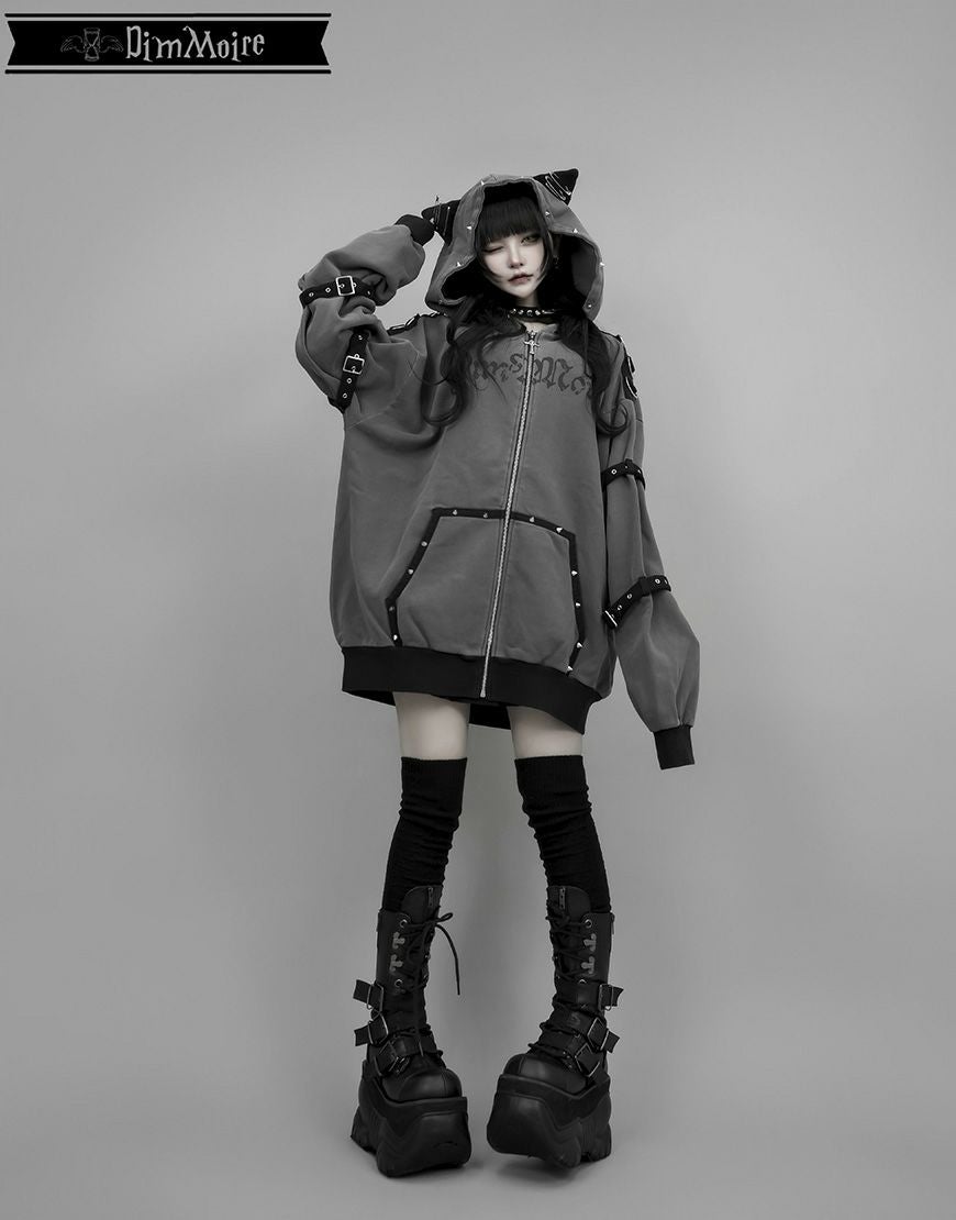 DimMoire【ディムモアール】Evil Catパーカー/Gray