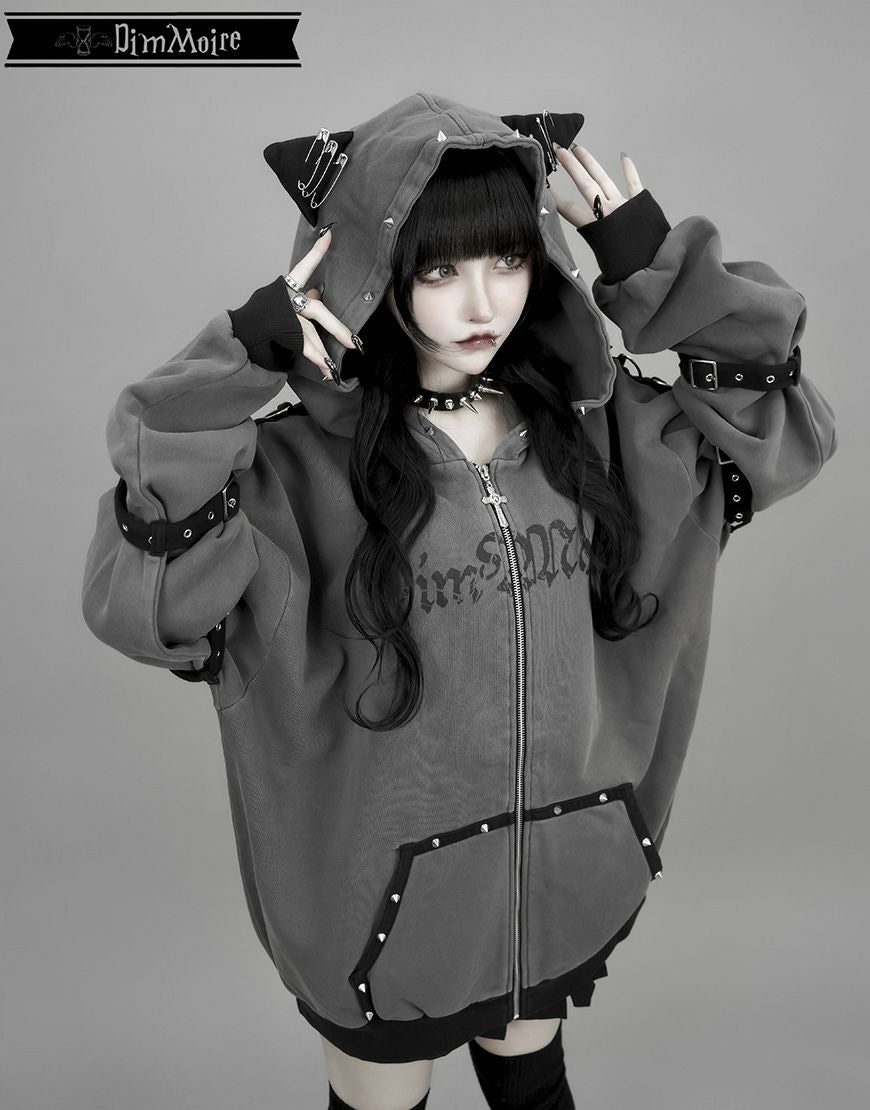 DimMoire【ディムモアール】Evil Catパーカー/Gray