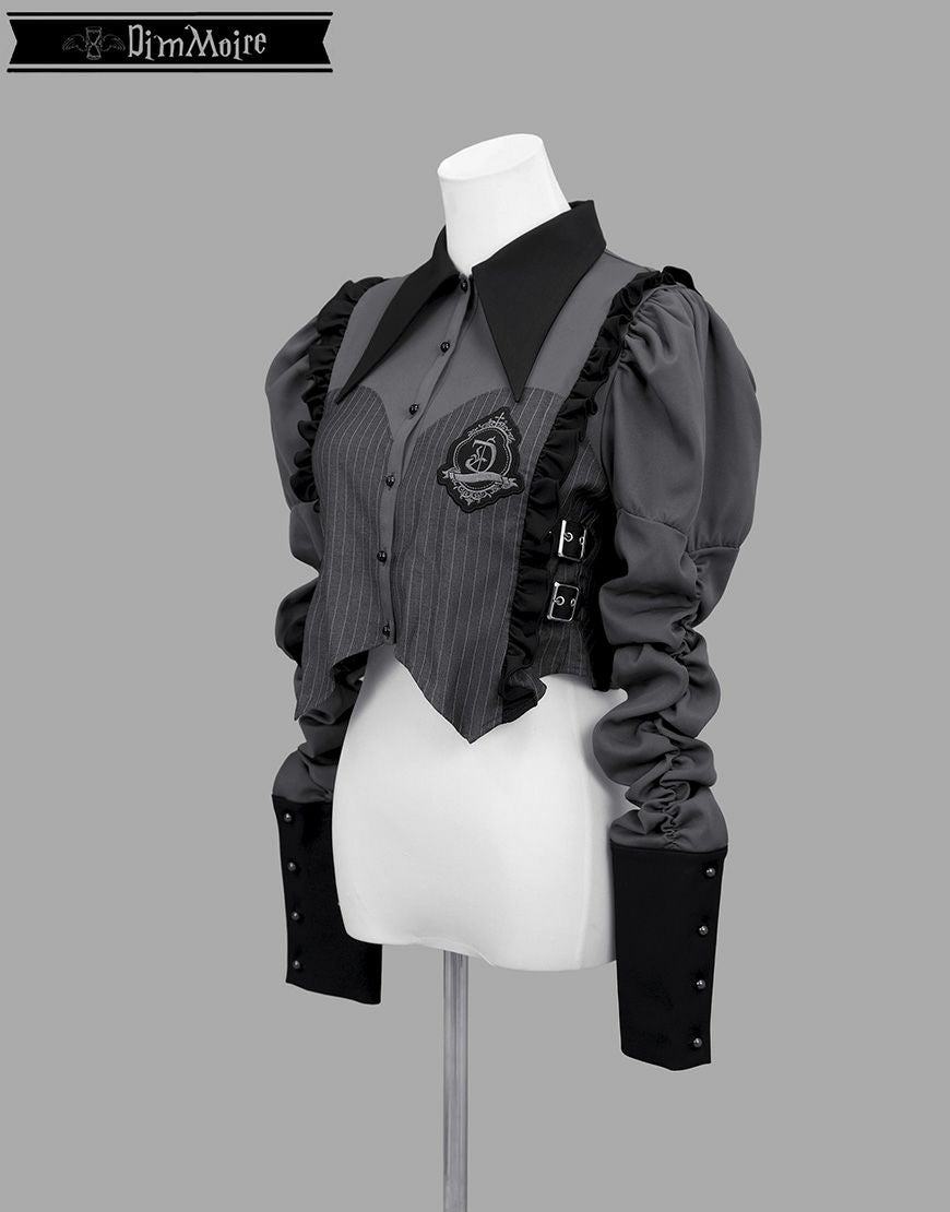 Dimmoire ディムモアール Gothic学園ブラウス DimMoire【ディムモアール】Gothic学園ブラウス/White×Black