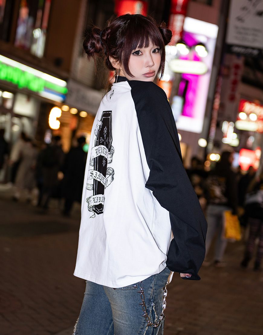 REFLEM【レフレム】ラグランピアスロンT/全2色