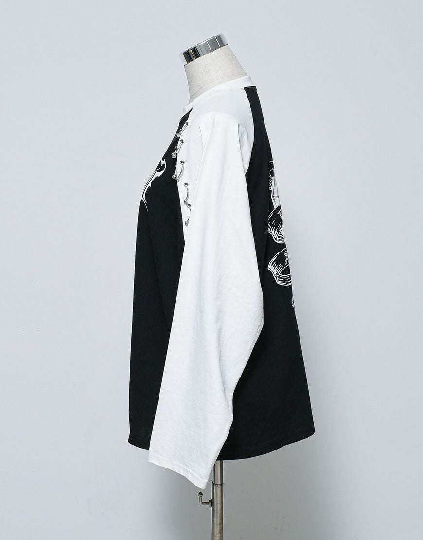 REFLEM【レフレム】ラグランピアスロンT/全2色