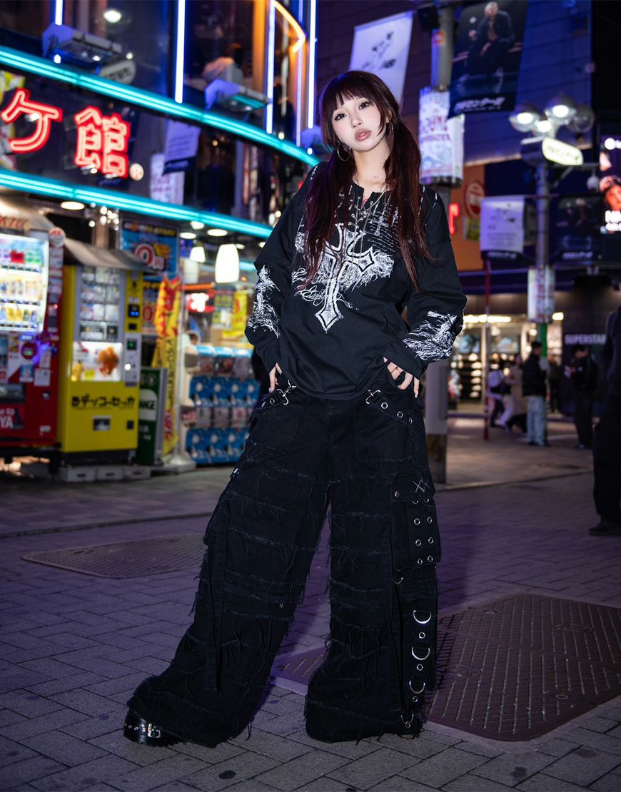 REFLEM【レフレム】グランジレイヤードTシャツ/全2色