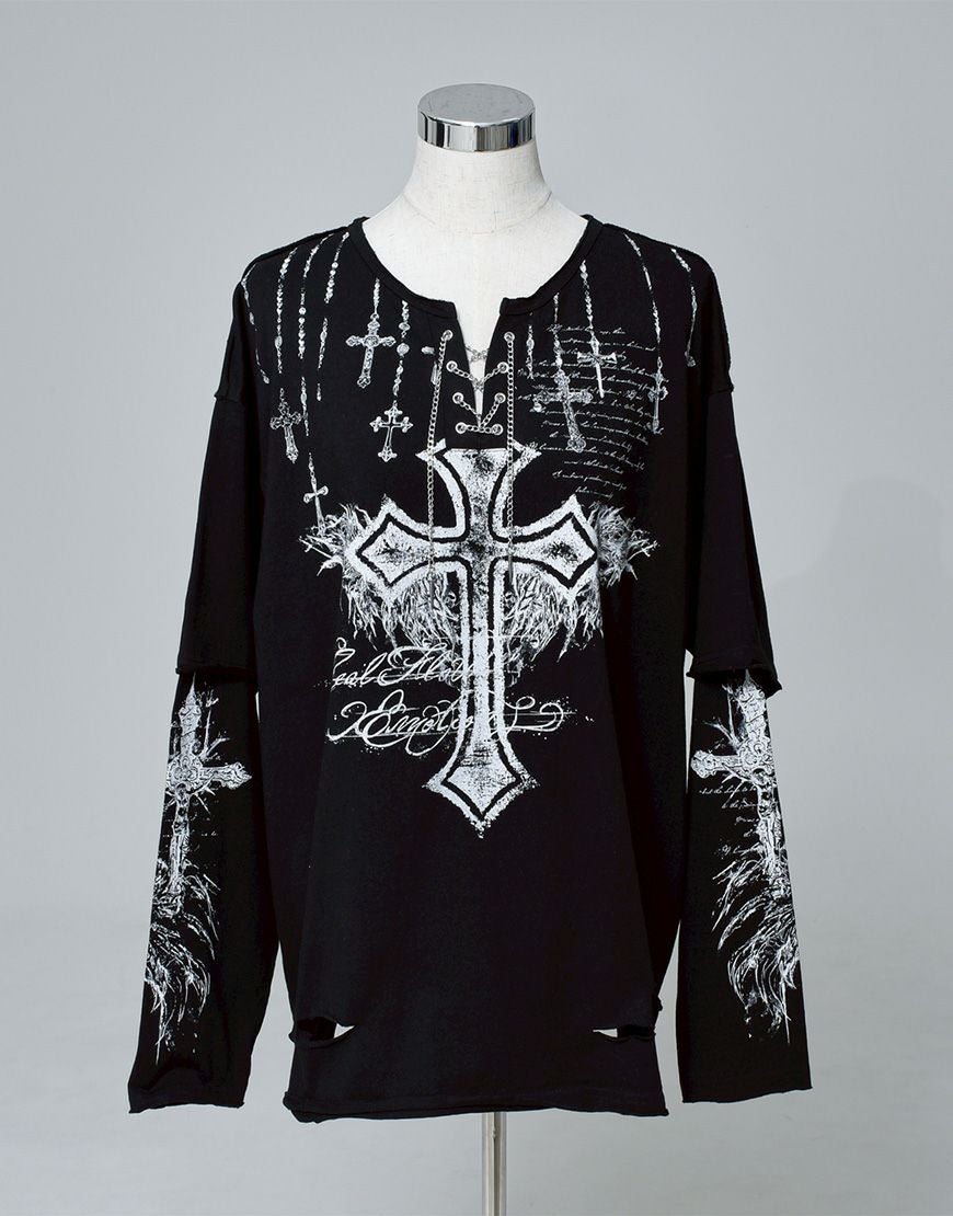 REFLEM【レフレム】グランジレイヤードTシャツ/全2色