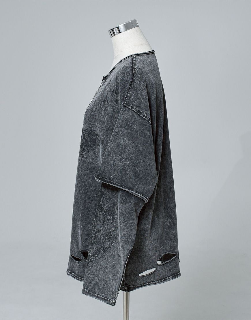 REFLEM【レフレム】グランジレイヤードTシャツ/全2色