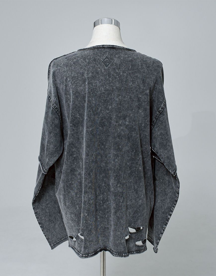 REFLEM/レフレム グランジレイヤードロンT グレー　良品✨ REFLEM【レフレム】グランジレイヤードTシャツ/全2色