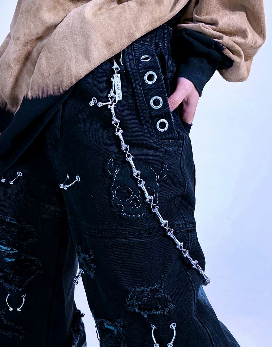 Gamchu【ガムチュ】半壊卍壊デニムsetupショルダーバッグ/全1色