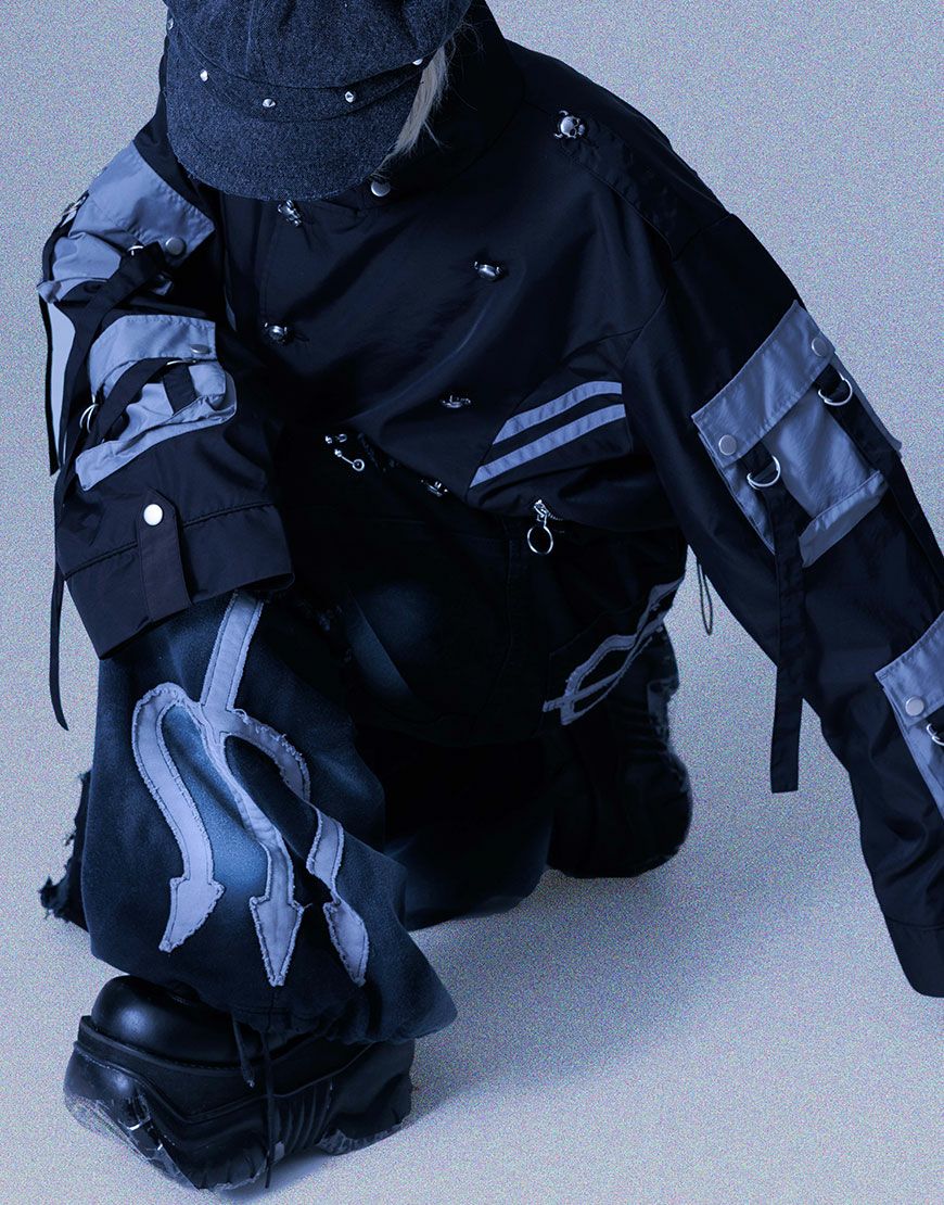 Gamchu【ガムチュ】危険準度ドッキングスピアワイドデニムパンツ/全2色