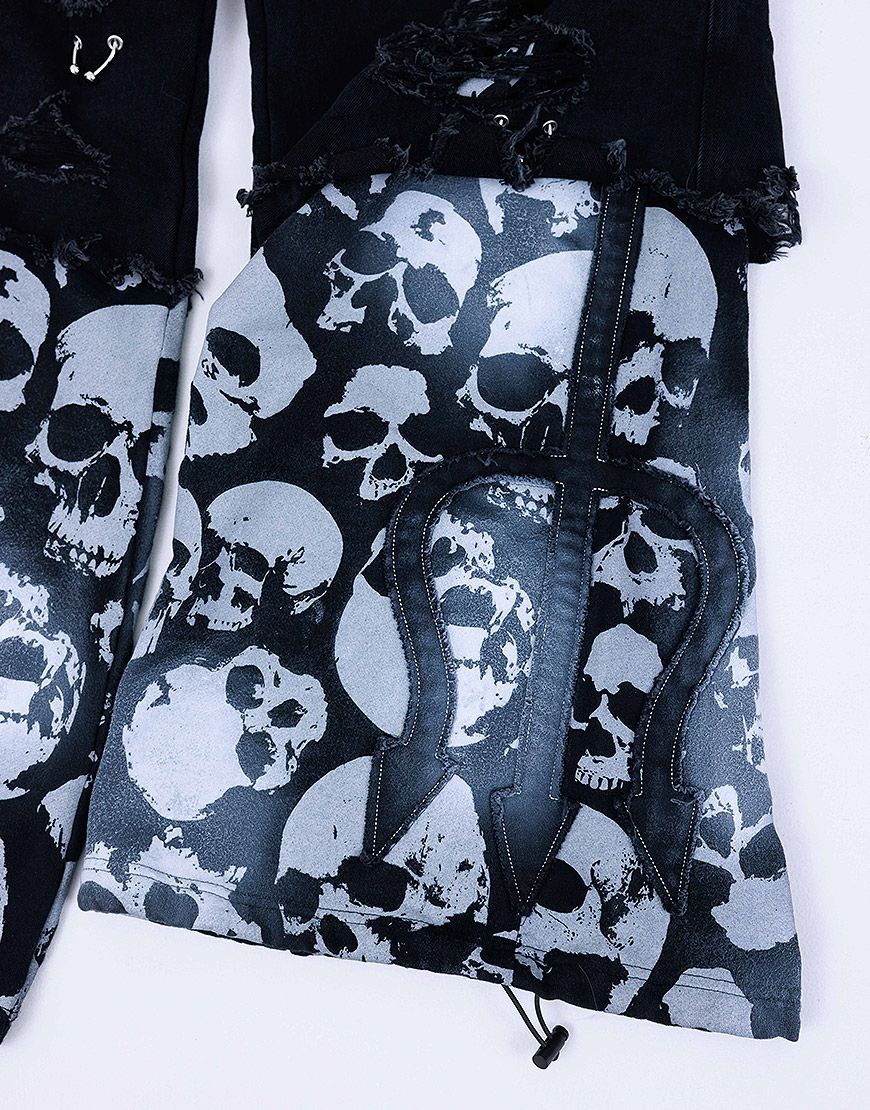 Gamchu【ガムチュ】危険準度ドッキングスピアワイドデニムパンツ/全2色